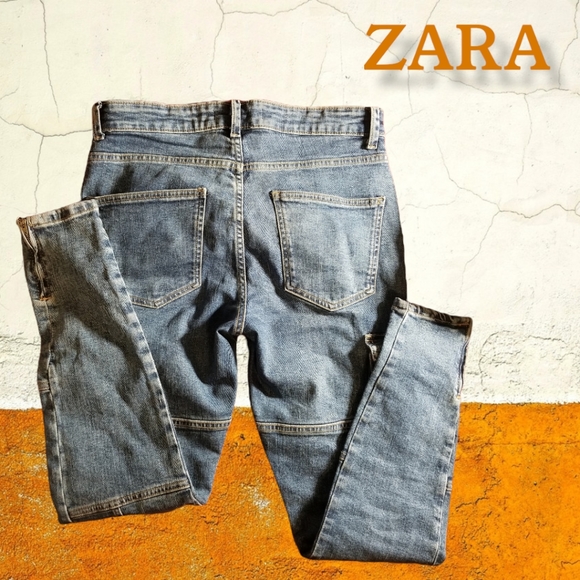 Zara Zippered Cargo Jeans 30x28 - Picture 4 of 5